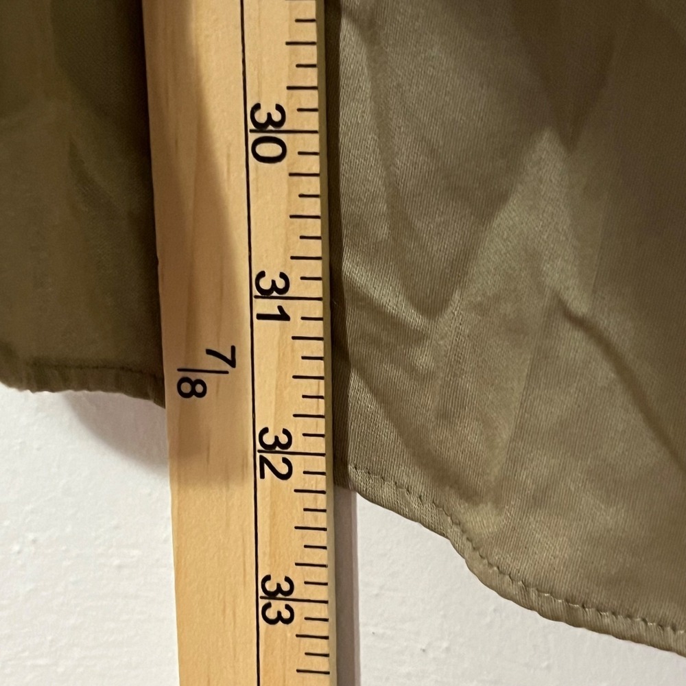 Dark Khaki Mens Button Down Long Sleeve Large Elevated Basics Preppi Office - Picture 7 of 9